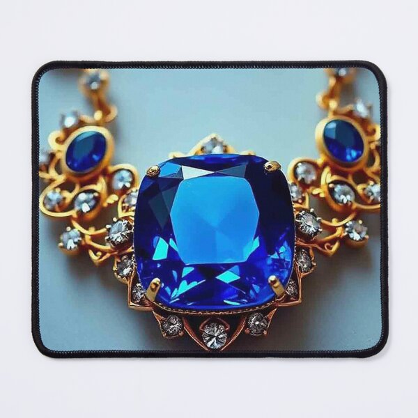 Item preview, Luxury Blue Sapphire Statement Pendant Necklace Design designed and sold by MFMart.