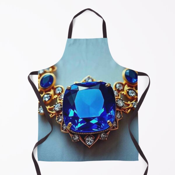 Item preview, Luxury Blue Sapphire Statement Pendant Necklace Design designed and sold by MFMart.