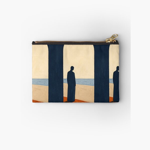 Item preview, Looking Out - Minimalist Blue Figure Coastal Abstract Art designed and sold by Moodzu.