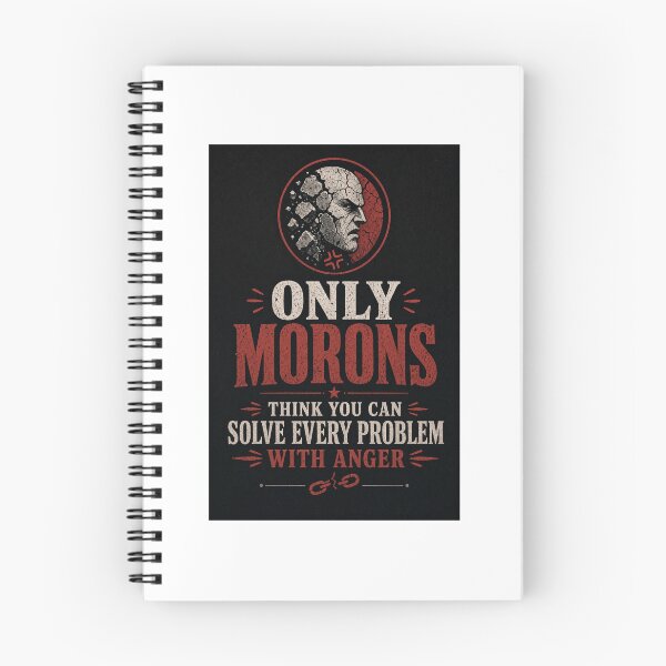 Item preview, Only morons think you can solve every problem with anger.  designed and sold by INEEDBABYPOWDER.