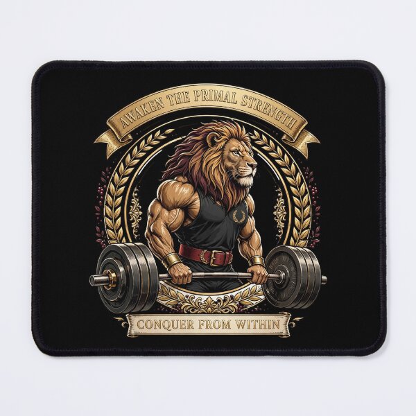 Item preview, Awaken The Primal Strength - Royal Lion Deadlift Conquer From Within Luxury Gym designed and sold by TeeMint5.