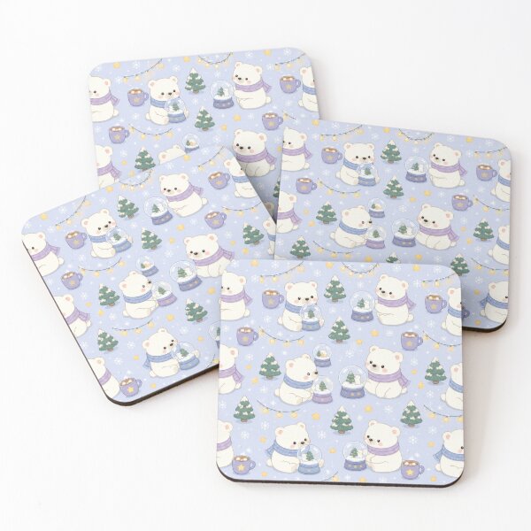 Item preview, Polar Bear Cozy Snow Globe Kawaii Pattern designed and sold by Soft Berry Studio.