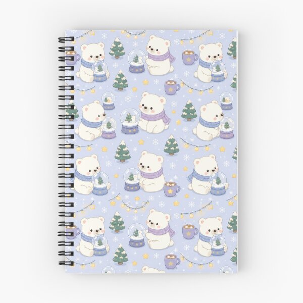 Item preview, Polar Bear Cozy Snow Globe Kawaii Pattern designed and sold by Soft Berry Studio.