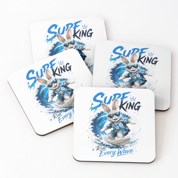 Item preview, Surf King Rabbit – Ride Every Wave Surfing Design designed and sold by anemiche.