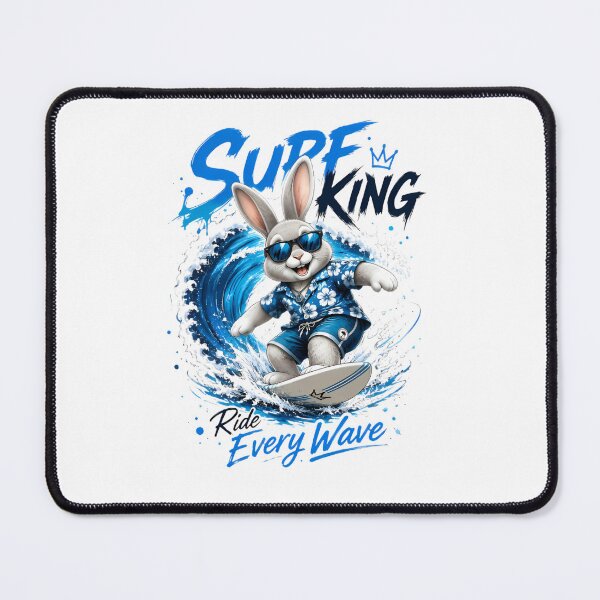 Item preview, Surf King Rabbit – Ride Every Wave Surfing Design designed and sold by anemiche.