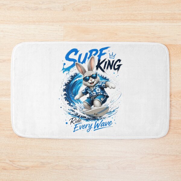 Item preview, Surf King Rabbit – Ride Every Wave Surfing Design designed and sold by anemiche.
