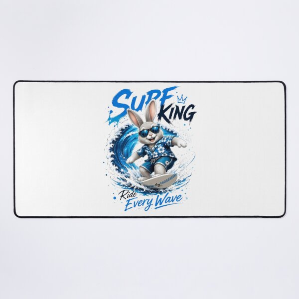 Item preview, Surf King Rabbit – Ride Every Wave Surfing Design designed and sold by anemiche.