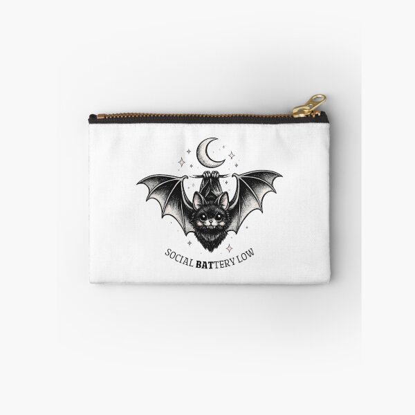 Item preview, Social Battery Low Cute Bat Funny Introvert designed and sold by NESTORY-Studio.