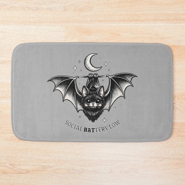 Item preview, Social Battery Low Cute Bat Funny Introvert designed and sold by NESTORY-Studio.