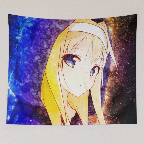 Item preview, Alice Zuberg Sword Art Online Blue Hood Golden Glow designed and sold by mildaclairmo.