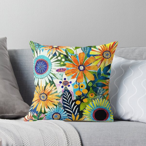 Item preview, Vintage 1960s Distressed Funky Flowers Colorful Retro Designs designed and sold by DEC02.