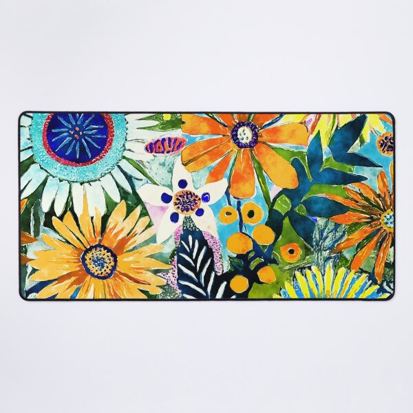 Item preview, Vintage 1960s Distressed Funky Flowers Colorful Retro Designs designed and sold by DEC02.