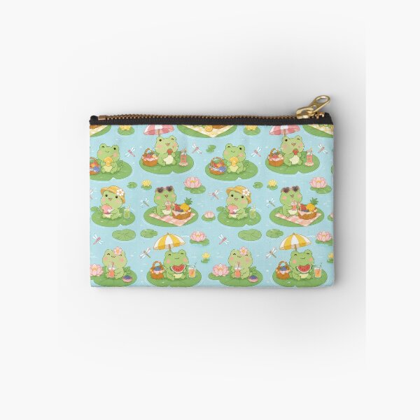 Item preview, Frog Summer Lily Pad Picnic Kawaii Pattern designed and sold by Soft Berry Studio.
