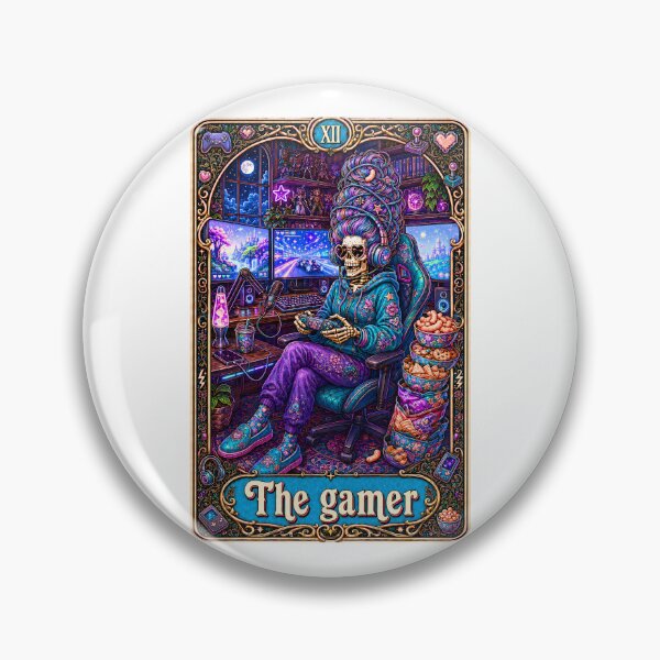 Item preview, Funny Tarot Skeleton - The Gamer designed and sold by Travelslightly.