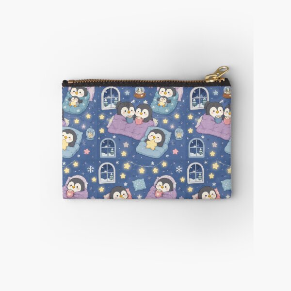 Item preview, Penguin Winter Starry Sleepover Kawaii Pattern designed and sold by Soft Berry Studio.