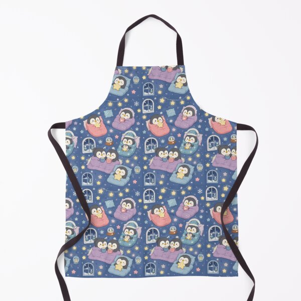 Item preview, Penguin Winter Starry Sleepover Kawaii Pattern designed and sold by Soft Berry Studio.