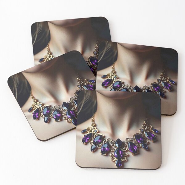 Item preview, Luxury Purple Marquise Statement Necklace Design designed and sold by MFMart.