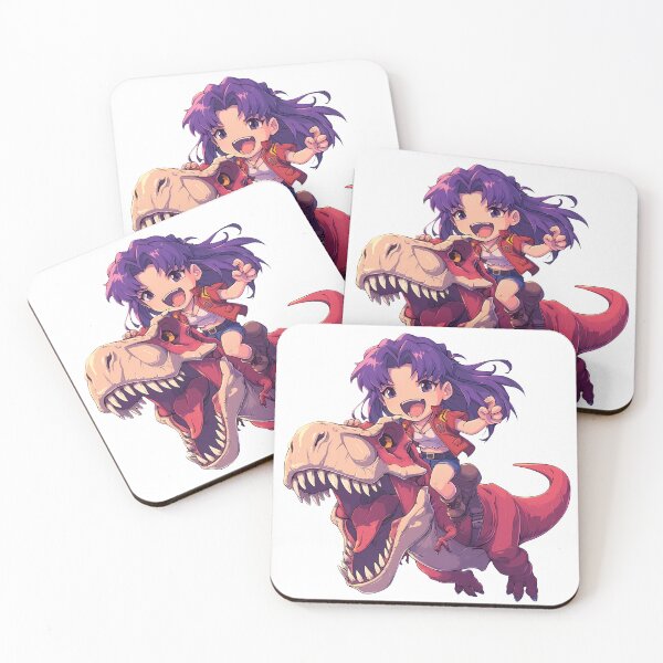 Item preview, Misato Katsuragi Evangelion Chibi Red Dinosaur Adventure designed and sold by Dashsopaner.