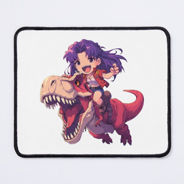 Item preview, Misato Katsuragi Evangelion Chibi Red Dinosaur Adventure designed and sold by Dashsopaner.
