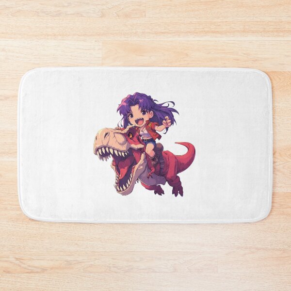 Item preview, Misato Katsuragi Evangelion Chibi Red Dinosaur Adventure designed and sold by Dashsopaner.