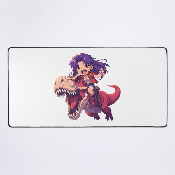 Item preview, Misato Katsuragi Evangelion Chibi Red Dinosaur Adventure designed and sold by Dashsopaner.