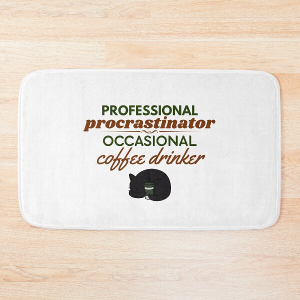 Item preview, Professional Procrastinator Coffee Cat designed and sold by CHERN-CHOM.