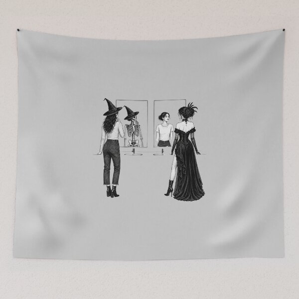 Item preview, Witch Mirror Reflection Gothic Alter Ego Art designed and sold by NESTORY-Studio.