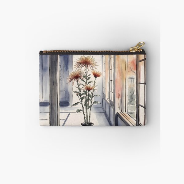 Item preview, Sumi-e Saga Kiku Chrysanthemum Golden Threads designed and sold by conohitoAI-ArtGallery.