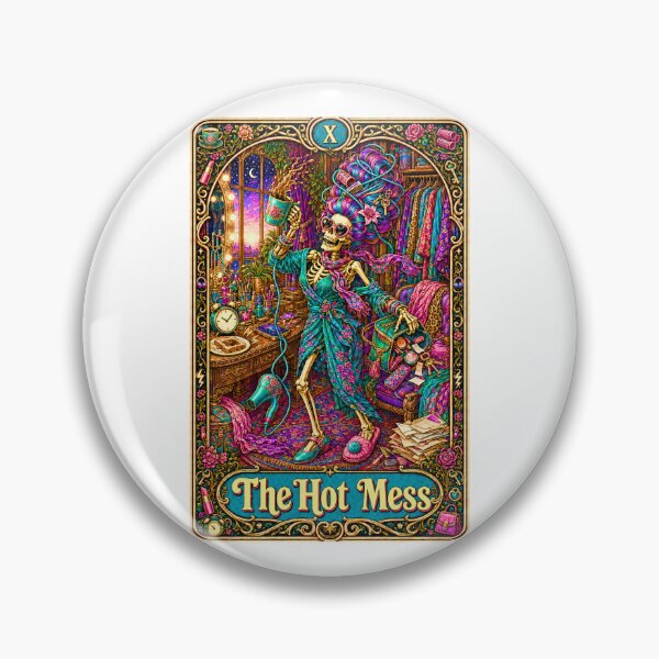 Item preview, Funny Tarot Skeleton - The Hot Mess designed and sold by Travelslightly.