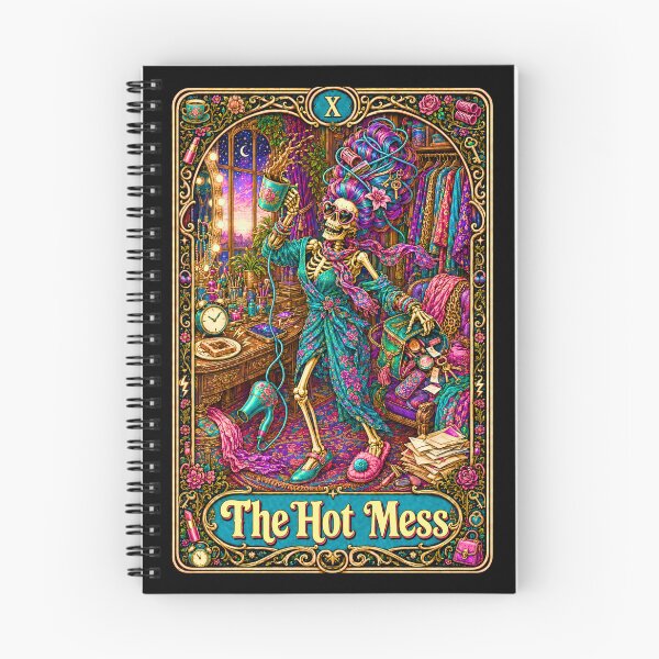 Item preview, Funny Tarot Skeleton - The Hot Mess designed and sold by Travelslightly.
