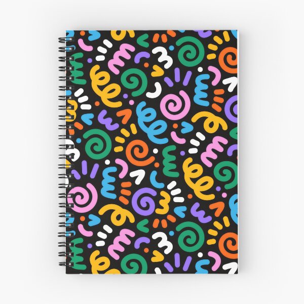 Item preview, Vibrant Neon Squiggles on Black - Funky Party Doodle Art designed and sold by Billy Morfo™.