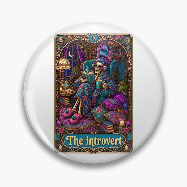 Item preview, Funny Tarot Skeleton - The Introvert designed and sold by Travelslightly.