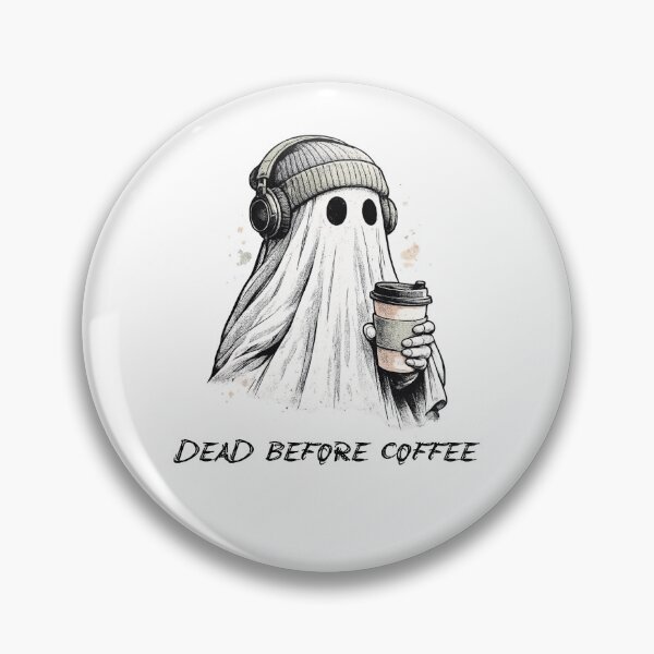 Item preview, Dead Before Coffee Cute Ghost Coffee Lover designed and sold by NESTORY-Studio.