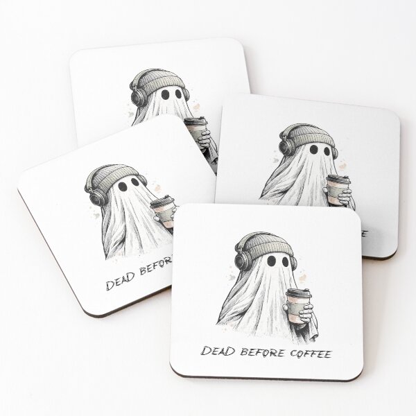 Item preview, Dead Before Coffee Cute Ghost Coffee Lover designed and sold by NESTORY-Studio.