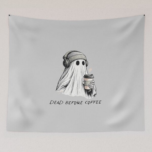 Item preview, Dead Before Coffee Cute Ghost Coffee Lover designed and sold by NESTORY-Studio.