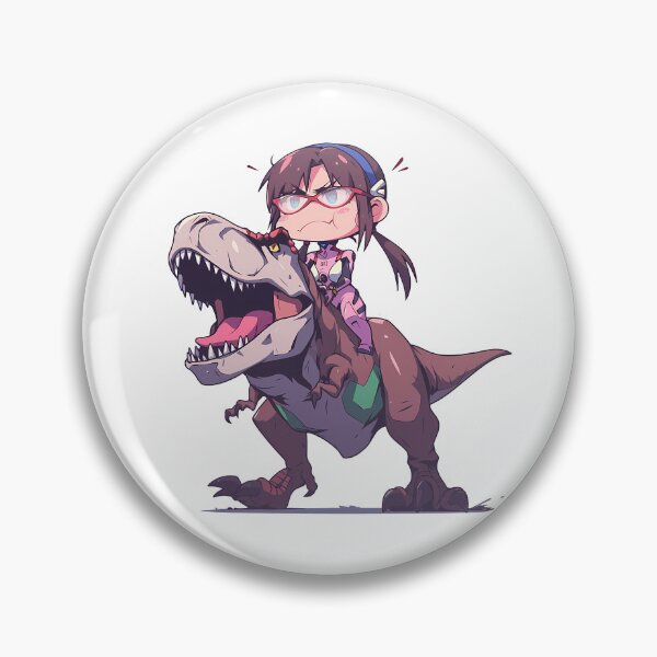 Item preview, Makinami Mari Illustrious Evangelion Chibi Dinosaur Ride designed and sold by Dashsopaner.