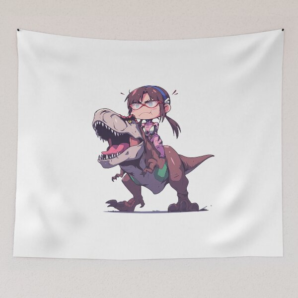 Item preview, Makinami Mari Illustrious Evangelion Chibi Dinosaur Ride designed and sold by Dashsopaner.