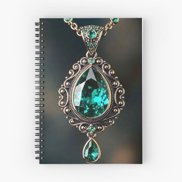 Item preview, Elegant Vintage Teardrop Emerald Pendant Necklace designed and sold by MFMart.