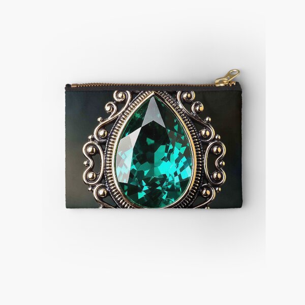 Item preview, Elegant Vintage Teardrop Emerald Pendant Necklace designed and sold by MFMart.