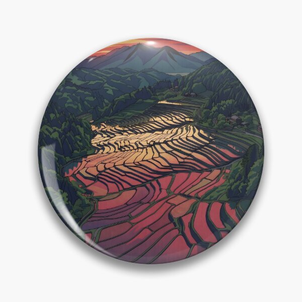 Item preview, Ukiyo-e Tanada Sunset Water Mirrors designed and sold by conohitoAI-ArtGallery.