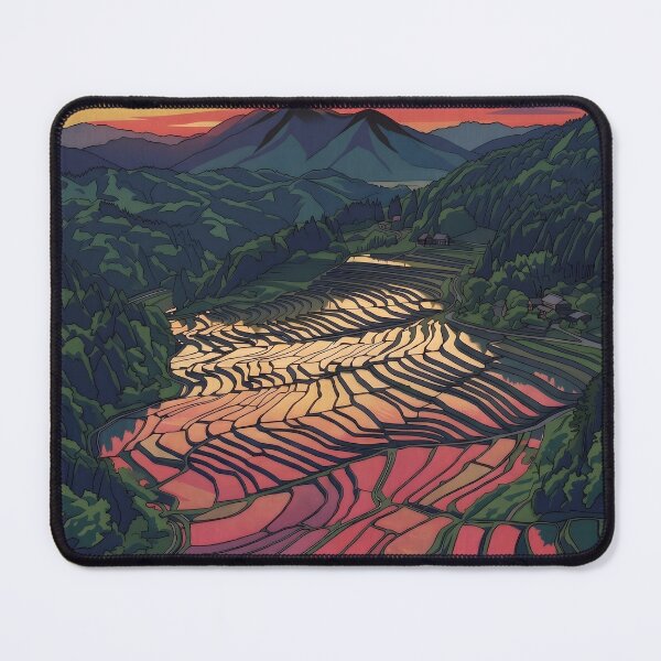 Item preview, Ukiyo-e Tanada Sunset Water Mirrors designed and sold by conohitoAI-ArtGallery.