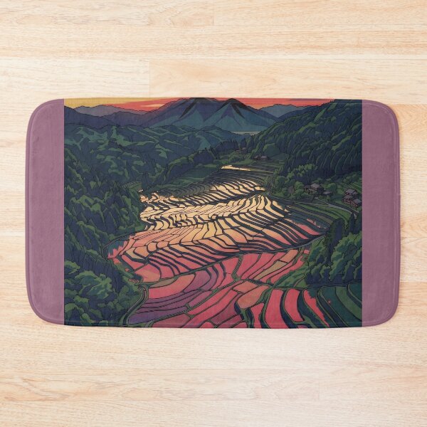 Item preview, Ukiyo-e Tanada Sunset Water Mirrors designed and sold by conohitoAI-ArtGallery.