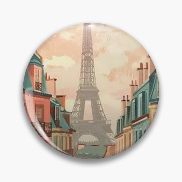 Item preview, Paris Street View Eiffel Tower Vintage Illustration designed and sold by RyanEmanuele.