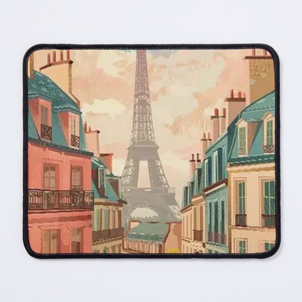 Item preview, Paris Street View Eiffel Tower Vintage Illustration designed and sold by RyanEmanuele.
