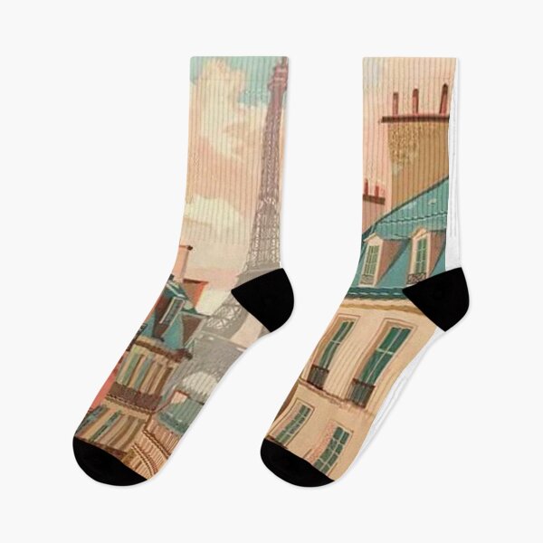 Item preview, Paris Street View Eiffel Tower Vintage Illustration designed and sold by RyanEmanuele.