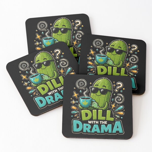 Item preview, Dill With The Drama Funny Pickle Coffee Lover designed and sold by markymaarty.