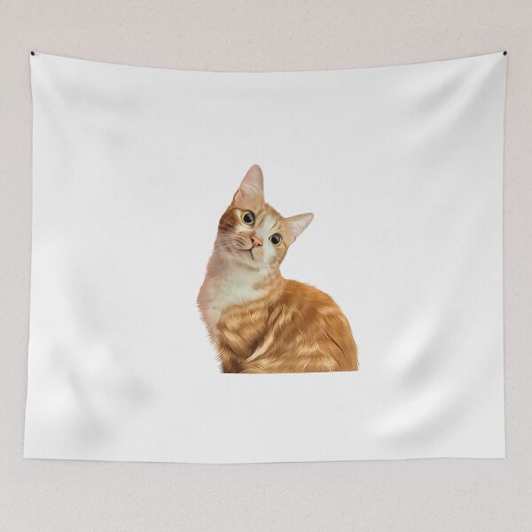 Item preview, Cute Curious Ginger Cat Illustration designed and sold by onebystudio.