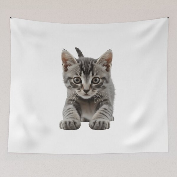 Item preview, Cute Tabby Kitten Playful Look designed and sold by AmirArtisanVibe.
