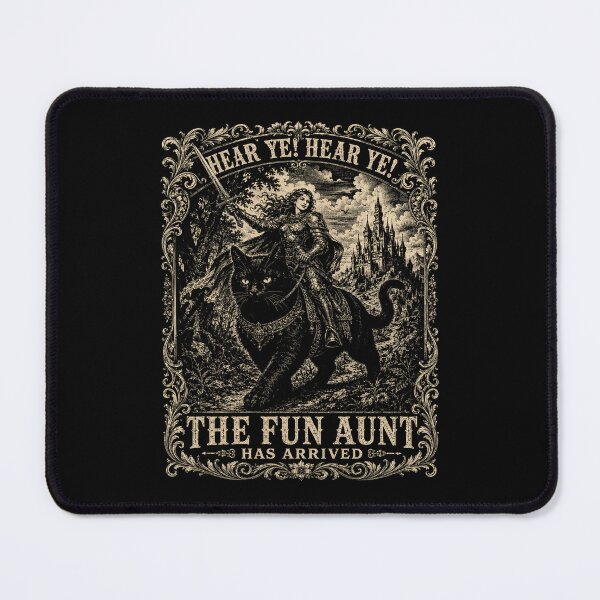 Item preview, Funny Hear Ye Hear Ye The Fun Aunt Has Arrived Knight Cat designed and sold by sentfromemily.