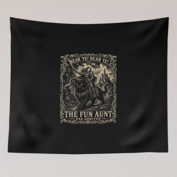 Item preview, Funny Hear Ye Hear Ye The Fun Aunt Has Arrived Knight Cat designed and sold by sentfromemily.